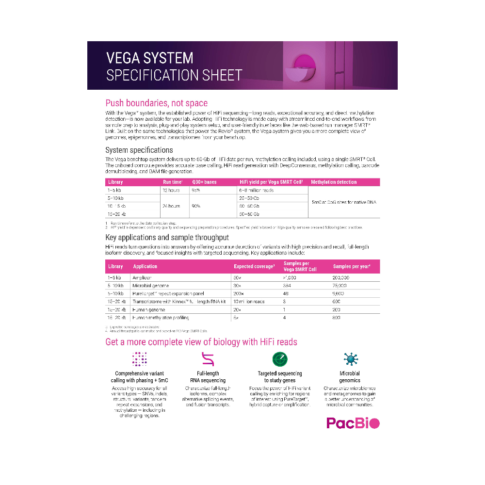 Vega Spec Sheet (102-326-625 V2)